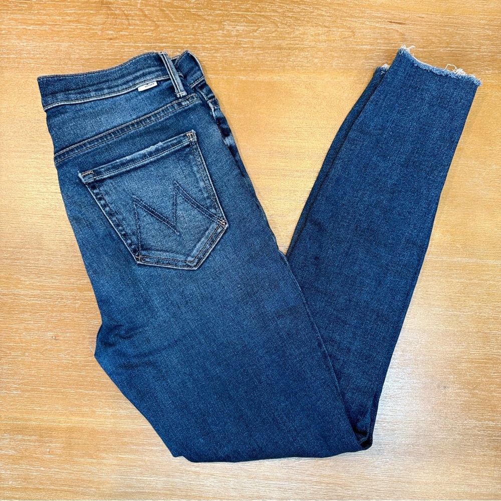 Mother‎ The Stunner Zip Ankle Step Fray Roughing It High Rise Skinny Jeans Sz 27